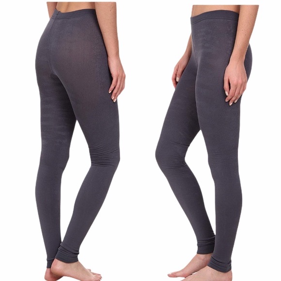 Plush Accessories - Revolve Plush Fleece Lined Tights Footless Gray M/T
